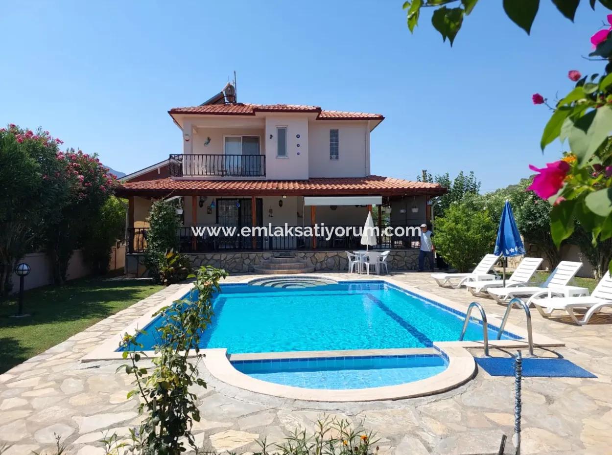 3 1 Villa Mit Pool Auf 580 M2 Freistehendem Grundstück In Dalyan, Muğla