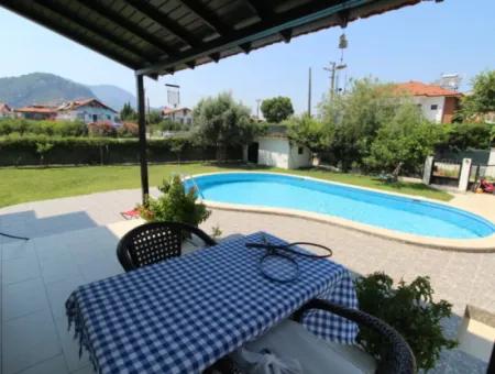 Furnished With Swimming Pool On 500 M2 Detached Plot In Dalyan, Earthquake Resistant 4 In 1 Duplex For Sale